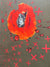 street art image of red poppy and crosses commemorating the fallen.